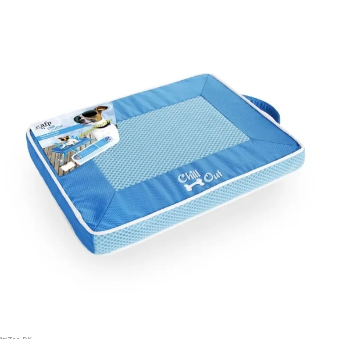 Clearance AFP Chill Out Hunde Kølemadras Stor 100x75 cm Blå Hundesenge Og Kurve Til Hunde - Bløde Og Komfortable|Sovepladser Til Hvalpe - Hundesenge, Kølemåtter Og Trygge Hvilesteder