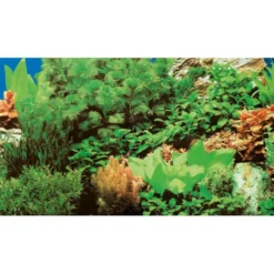 New Akvariebaggrund Marin blue / Plant 8 (50 cm høj) 120 cm Akvariebaggrunde