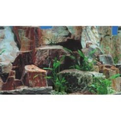 Online Akvariebaggrund Sten 1/2 (50 cm høj) 120 cm Akvariebaggrunde