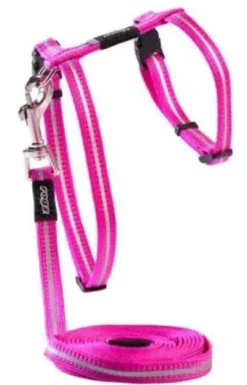 Sale Allecat Kattesele og Linesæt 24-40 cm 1,8 m 11 mm Pink Kattehalsbånd Og Katteseler