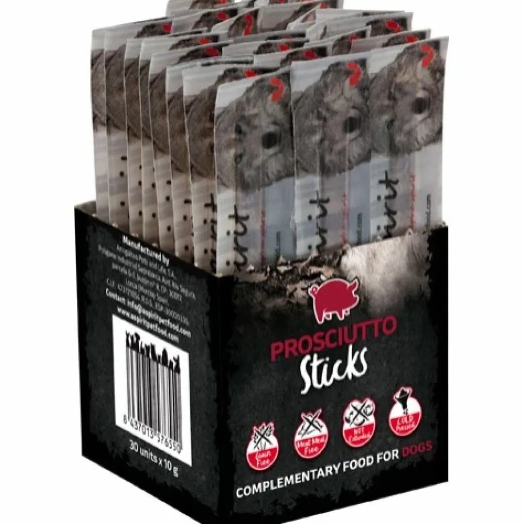 Clearance AlphaSpirit Prosciutto Stick hundesnack - naturlig smag og kornfri forkælelse Hundeguf Og Tyggeben Til Hunde