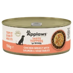 Outlet Applaws Hundevådmad Kylling og Laks 156 g - Naturlig topping til hunde Hundefoder