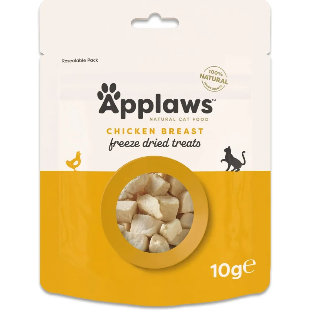 New Applaws Kattegodbid Frysetørret Kylling 10 gram Kattefoder & Snacks|Killingesnacks - Sunde Godbidder Til Killinger