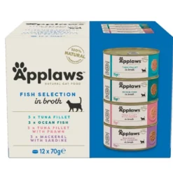 Online Applaws Kattevådmad Fiskekasse jelly 12 x 70 g Kattefoder & Snacks