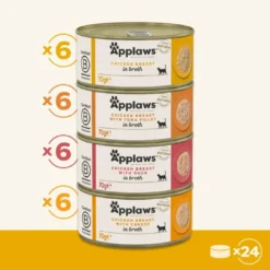 Discount Applaws kattevådmad Kylling Bouillon Multipack 24x70 g Kattefoder & Snacks