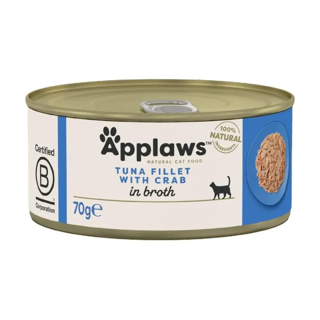 Online Applaws Kattevådmad Tun og Krabbe 70 g Kattefoder & Snacks