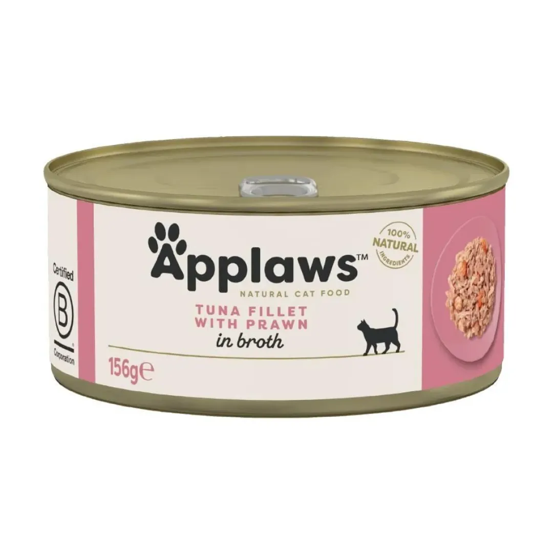 Outlet Applaws Kattevådmad Tun og Rejer 156 g Kattefoder & Snacks
