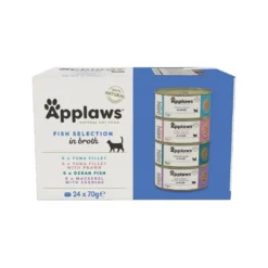 Online Applaws multipack med fisk i bouillon til kat 24 x 70 g Kattefoder & Snacks