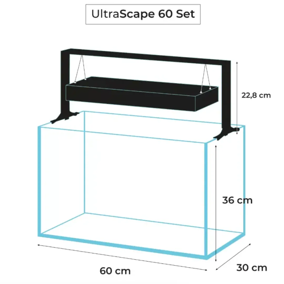 Clearance Akvarie og Lampe Ultra Scape 60 Forest Akvarier