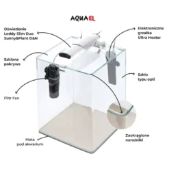Clearance Akvarie Opti Bent Hvid 20 Liter Akvarier