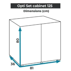 Best Cabinet Optiset 125 Sort Akvarieborde Og Akvariereoler