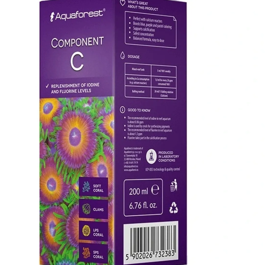 Hot Component C 250 ml Vandbehandlingsprodukter Til Saltvandsakvarier