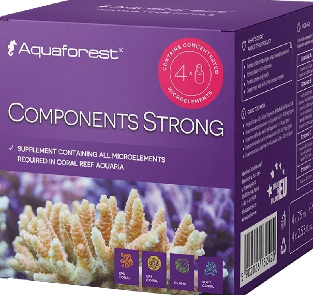 Best Components Strong 4 x 75 ml Vandbehandlingsprodukter Til Saltvandsakvarier