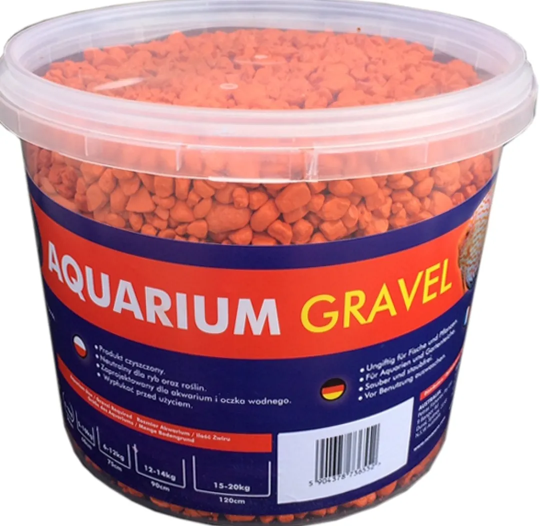 Outlet Aqua Nova Farvet grus Orange 5 kg Aquascaping
