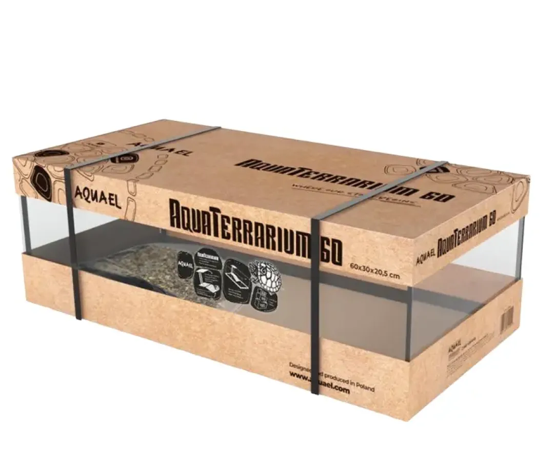 New Aqua Terrarium 80x35x30,5 cm til Sumpskildpadder Terrarier Og Terrarielamper