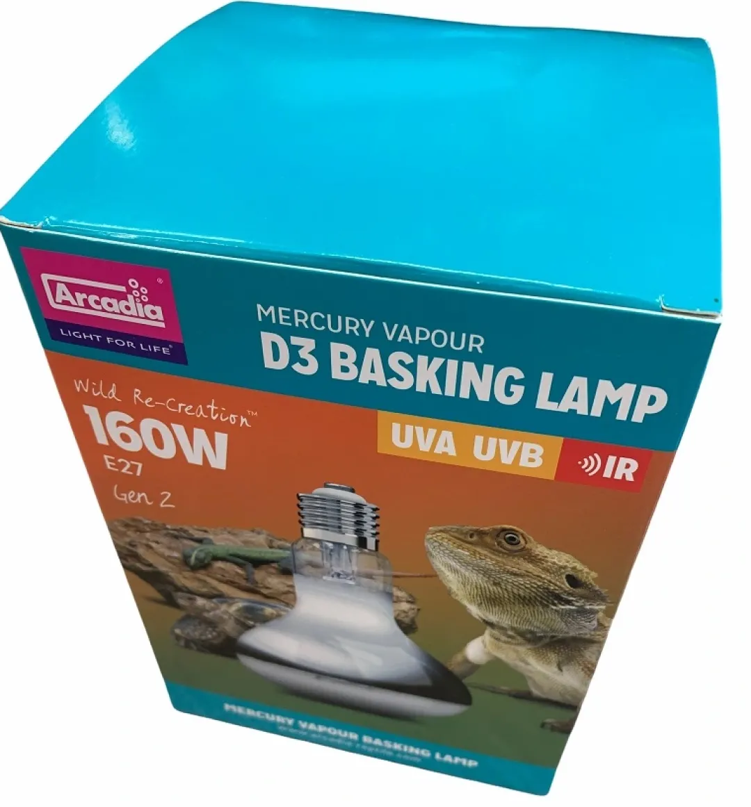 Clearance D3 Basking Reptile Lamp UVB kompakt pære 160 w Terrarielysstofrør, Pærer Og Varme
