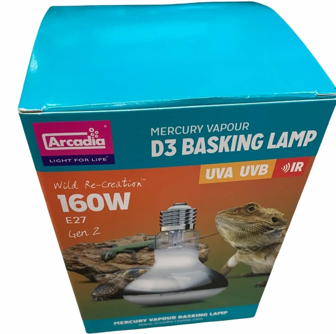 Clearance D3 Basking Reptile Lamp UVB kompakt pære 160 w Terrarielysstofrør, Pærer Og Varme