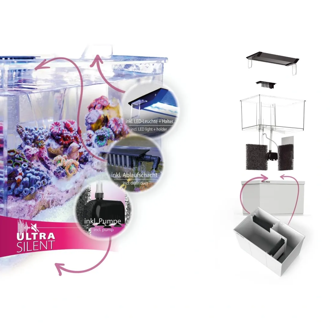 Online Armatus XS Saltvandsakvarium med sump 4 Liter Akvarier Til Saltvandsfisk|Akvarier