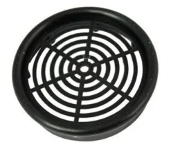 Outlet Rund Rist (Gitter) i Sort Ø 60 mm Akvariebaggrunde