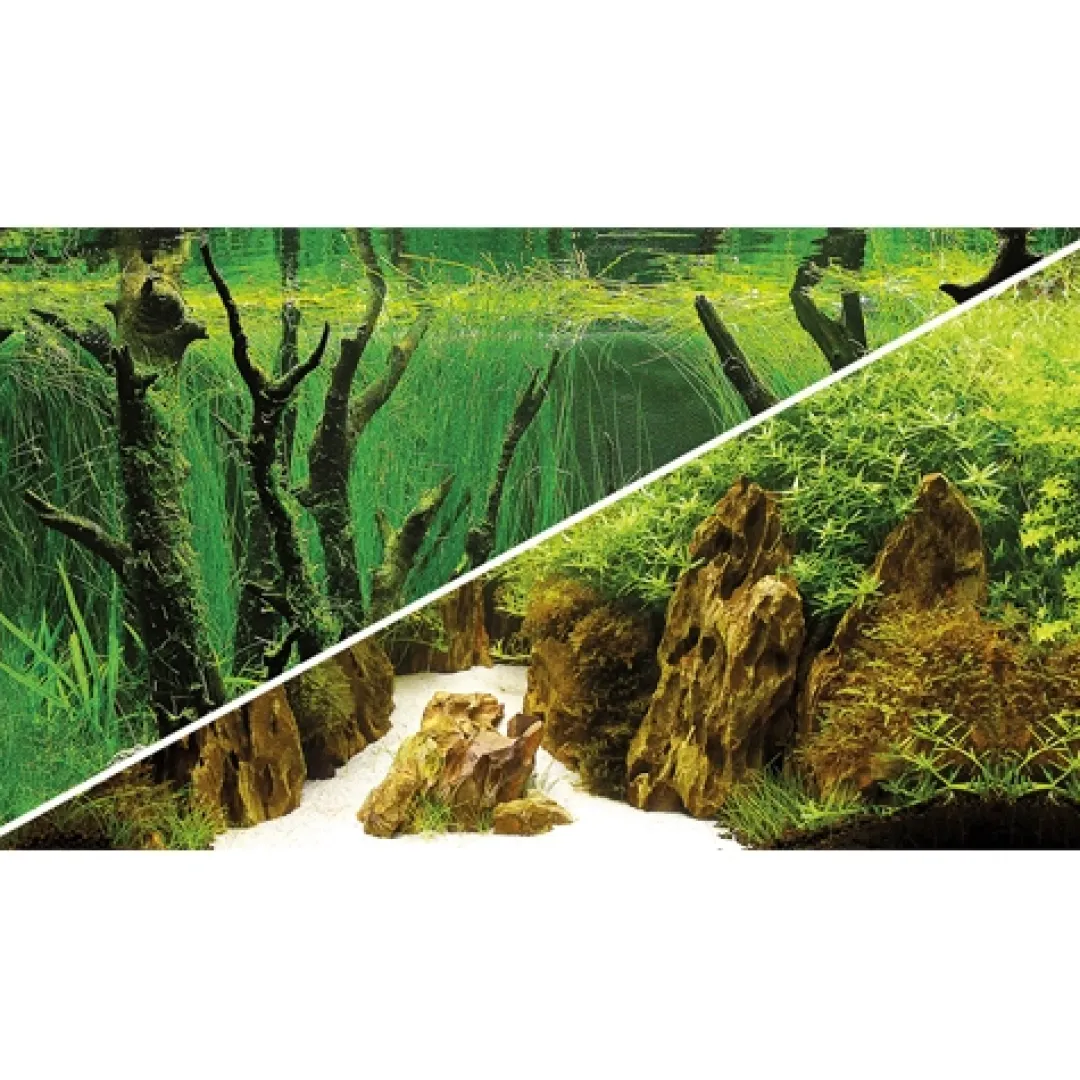 New Baggrund til akvarium Canyon og Woodland (30 cm høj) 60 cm Akvariebaggrunde