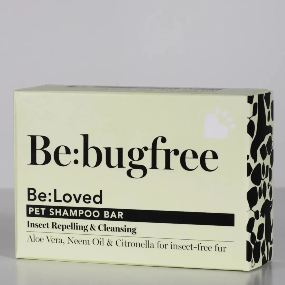 Clearance Be Bugfree Be Loved Shampoo Bar 110 g Plejemidler Til Hund Med Fokus På Sundhed Og Velvære