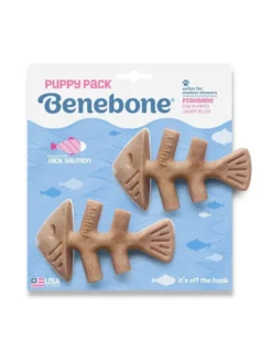 New Puppy Fishbone Mini 2-pak - hvalpe tyggeben med laksesmag Hundelegetøj Til Alle Hunde Leg Og Aktivering Året Rundt|Legetøj Til Hvalpe - Sjov Leg, Aktivering Og Tryghed Fra Første Dag