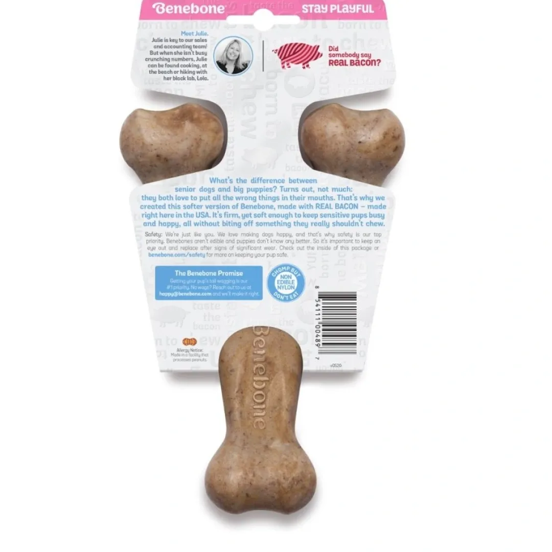 Clearance Puppy Wishbone Bacon M - hvalpe tyggeben med bacon Hundelegetøj Til Alle Hunde Leg Og Aktivering Året Rundt|Legetøj Til Hvalpe - Sjov Leg, Aktivering Og Tryghed Fra Første Dag
