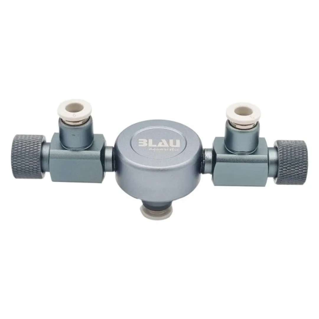 Blau CO2 1 to 2 outlet adapter - Del din CO2 op til 2 akvarier C02-Udstyr Til Akvarier