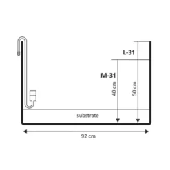 Sale Blau Rustfrit stål CO2 Diffuser M31 30 cm C02-Udstyr Til Akvarier