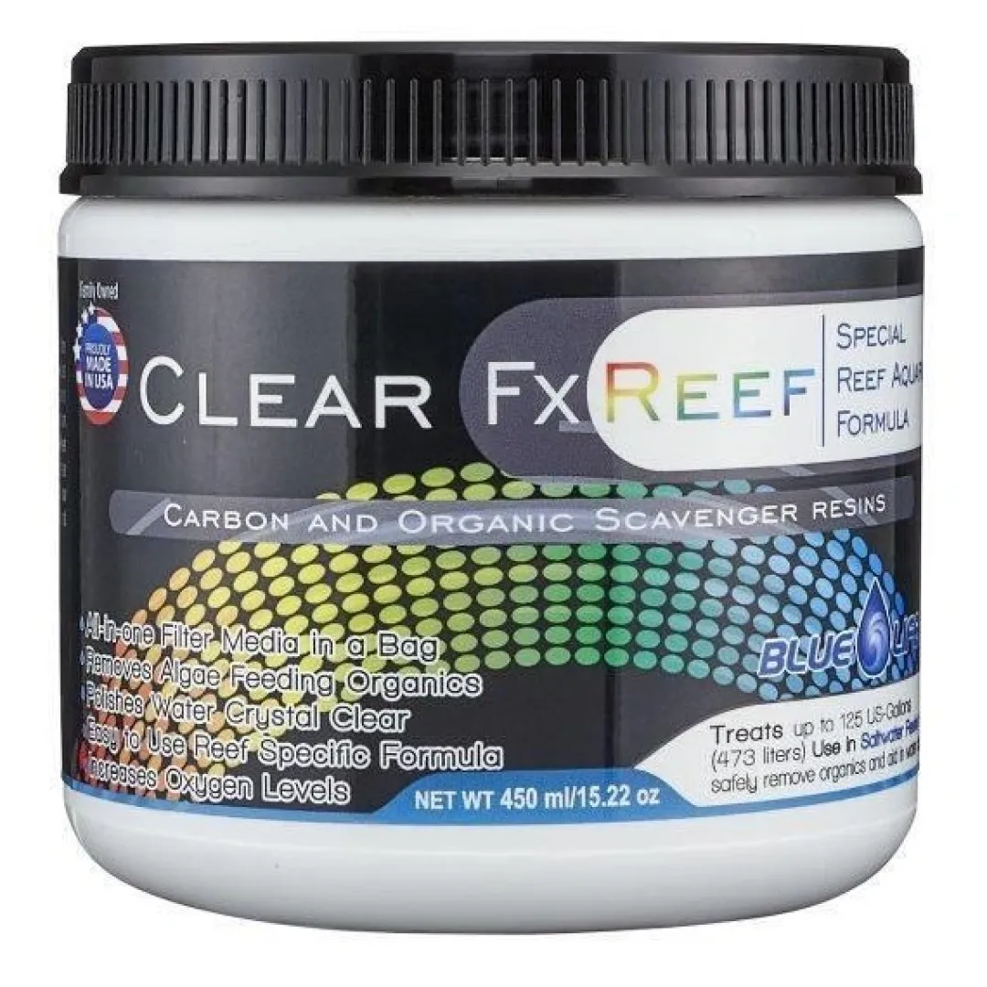 Clearance Bluelife CLEAR FX Reef 450 ml Vandbehandlingsprodukter Til Saltvandsakvarier