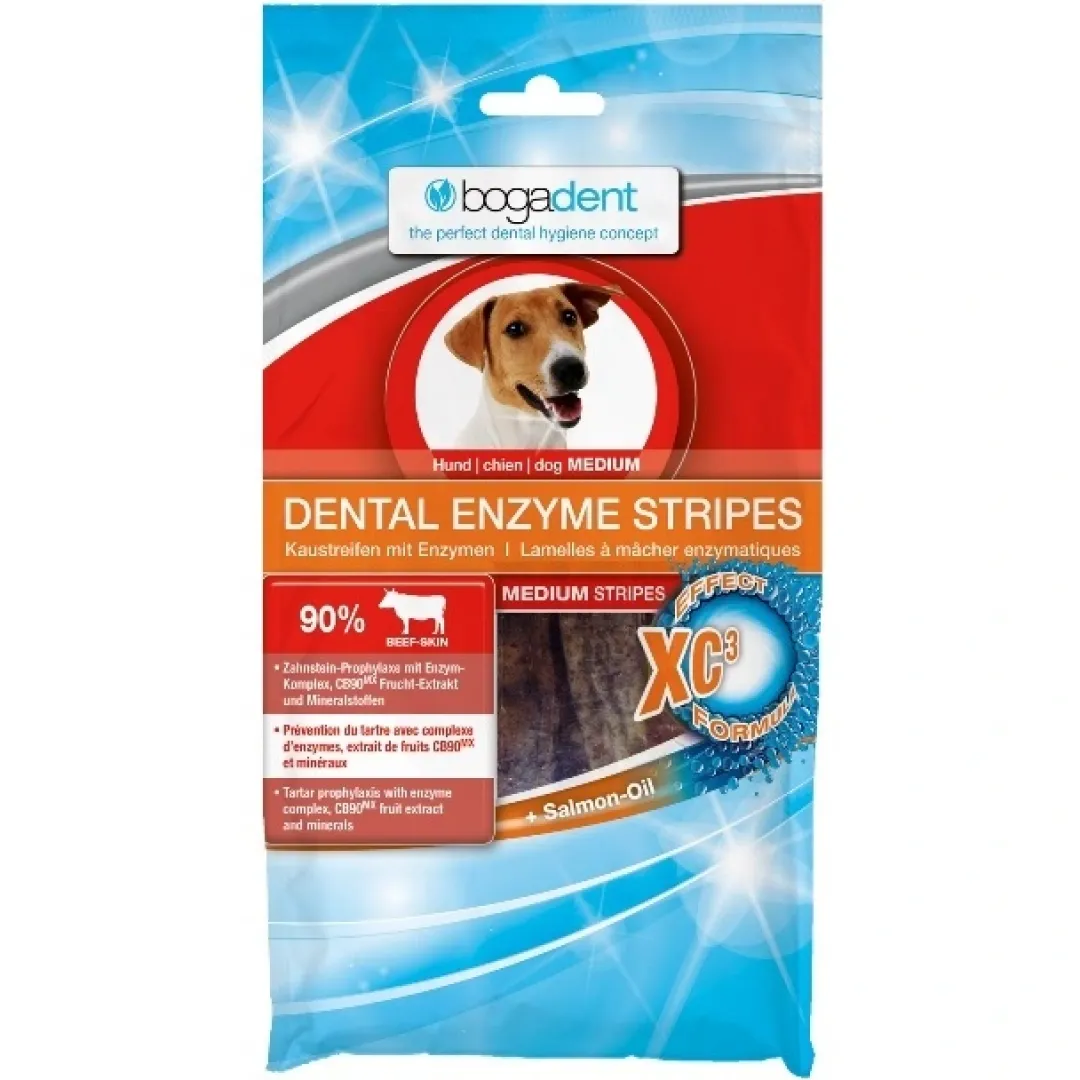 Discount Dental Enzyme Stripes Medium 100 g - tandpleje til hunde Snacks Til Hvalpe - Lækre Godbidder Til Træning Og Forkælelse|Hundeguf Og Tyggeben Til Hunde