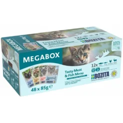 Sale Bozita Feline breve Megabox 48x85 g - vådfoder til kat - 12 POSER GRATIS Kattefoder & Snacks
