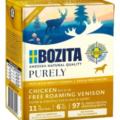 Outlet Bozita Hund Purely Pate Kylling og Hjort 370 g - Naturligt og proteinrigt foder Hundefoder