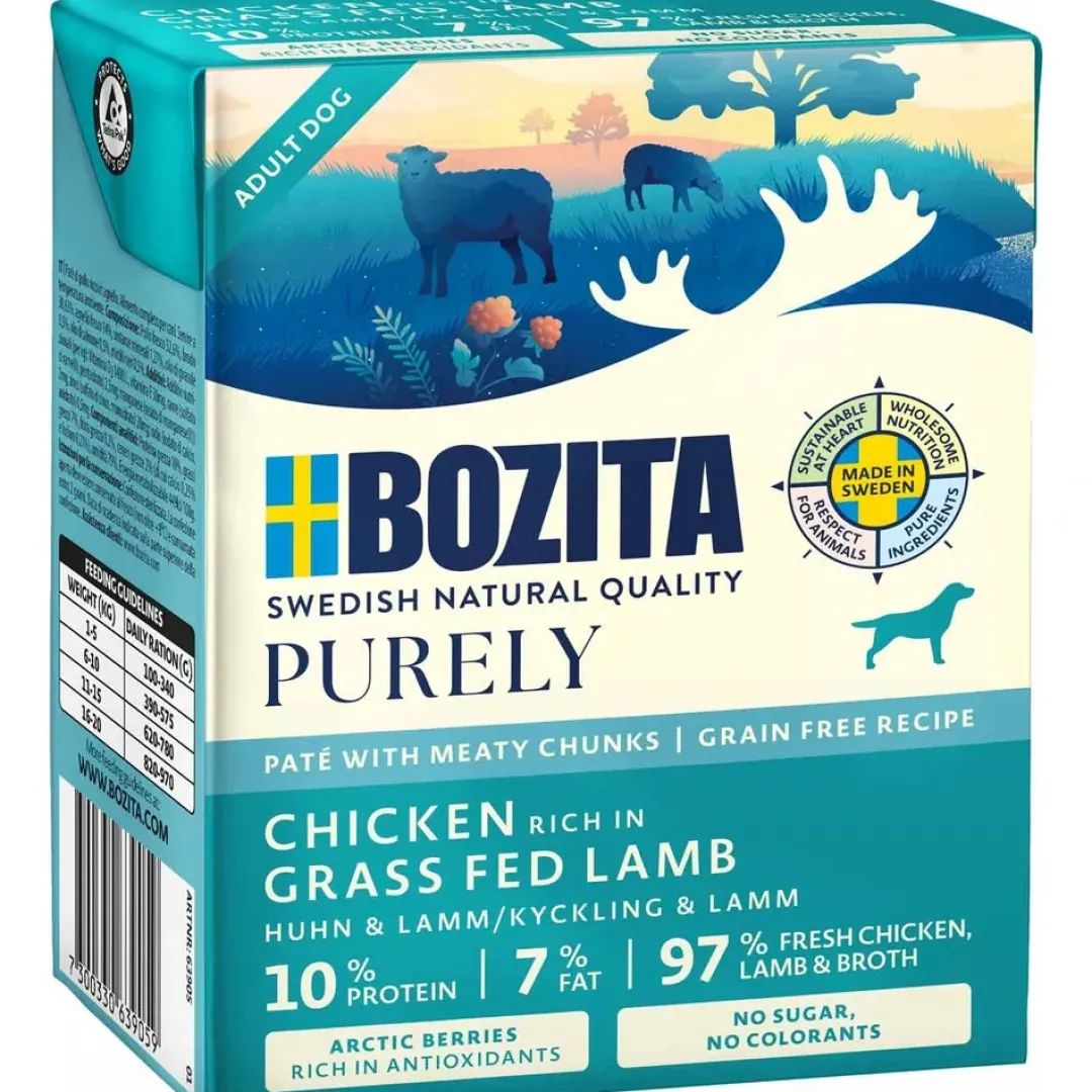 Best Bozita Hund Purely Pate Kylling og Lam 370 g - Naturligt hundefoder Hundefoder