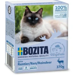 Outlet Bozita Kattefoder Bidder i Sovs med Rensdyr 370 gram Kattefoder & Snacks