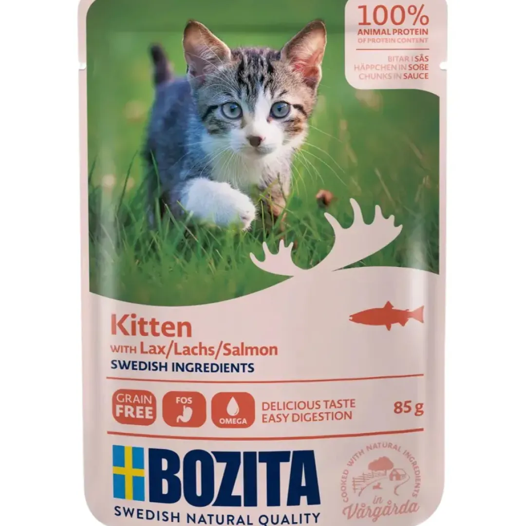 Discount Bozita Kattefoder pose 85g killing laks sovs Killingefoder - Sundt Kattefoder Til Killinger I Alle Racer|Kattefoder & Snacks
