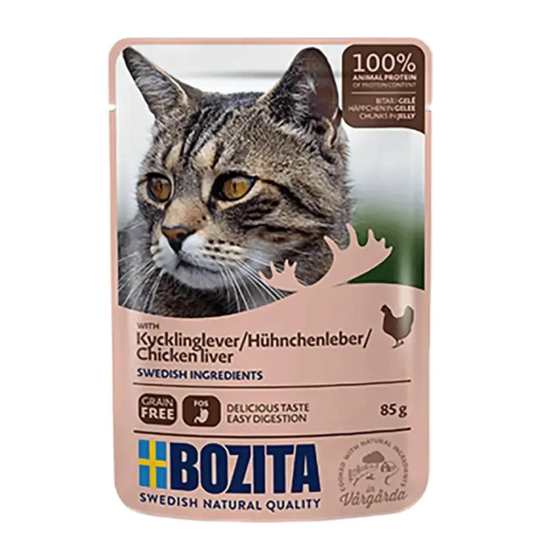 New Bozita Kattefoder pose 85g kyllingelever gele Kattefoder & Snacks