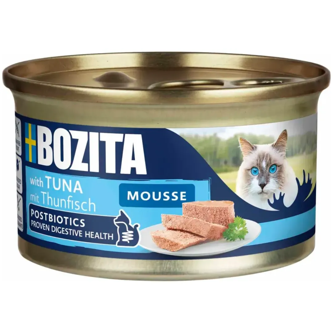 Bozita Mousse MSC Tun 85 g - Kornfrit Fuldfoder til Kat Kattefoder & Snacks