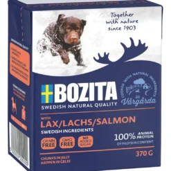 New Bozita Naturals laks 370 g - Mild fiskesmag og god fordøjelse Hundefoder