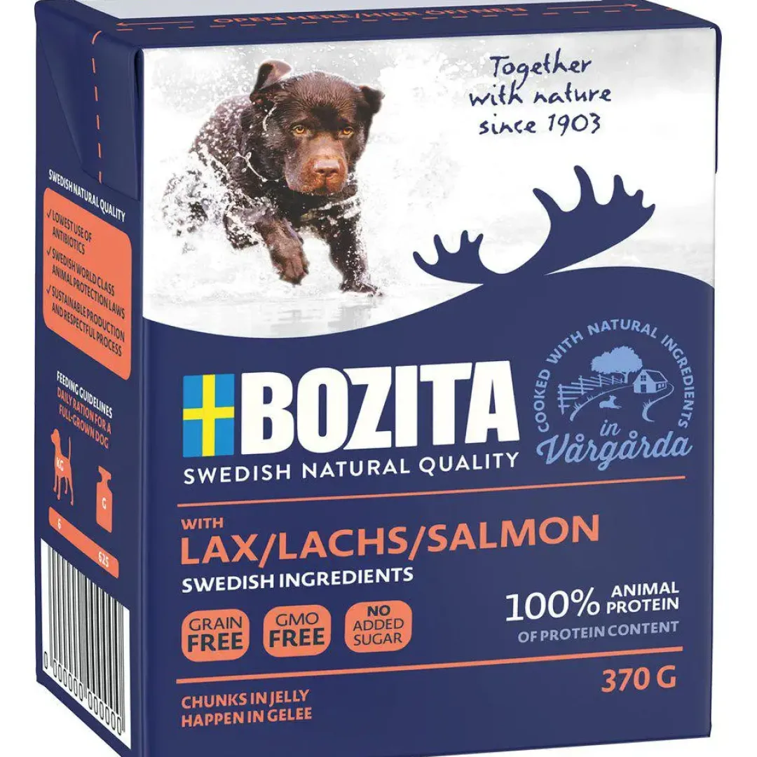 New Bozita Naturals laks 370 g - Mild fiskesmag og god fordøjelse Hundefoder