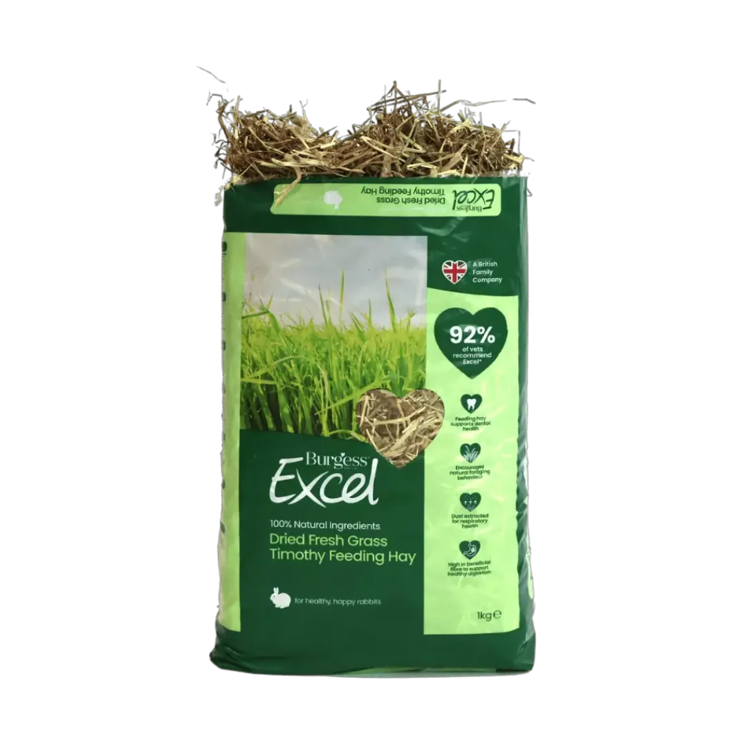 Best Excel Feeding Hay Dried Fresh Grass 1 kg (Foder hø) Foder & Snack Til Gnavere & Kanin
