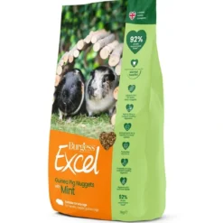 Online Excel Guinea Pig 3 kg - Højt fiberindhold med mint og C-vitamin Foder & Snack Til Gnavere & Kanin