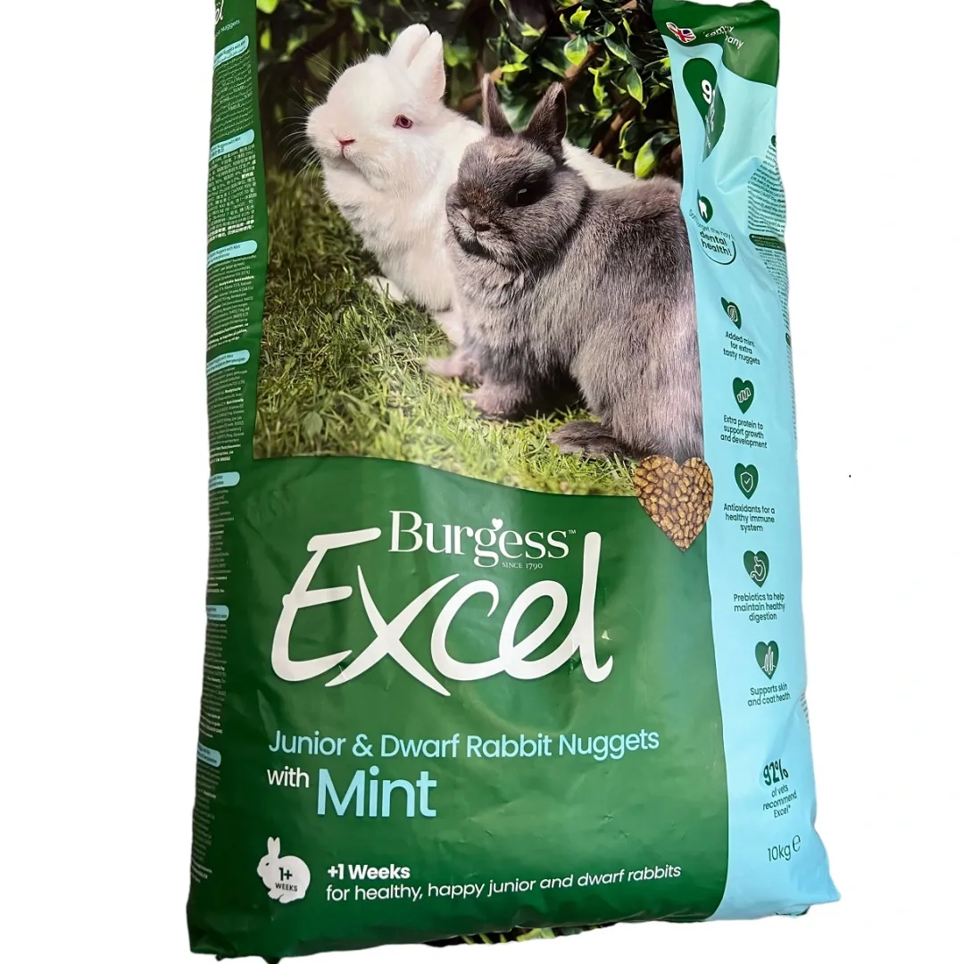 Discount Excel Junior & Dværg Kanin Mint 10 kg - unge kaniner Foder & Snack Til Gnavere & Kanin