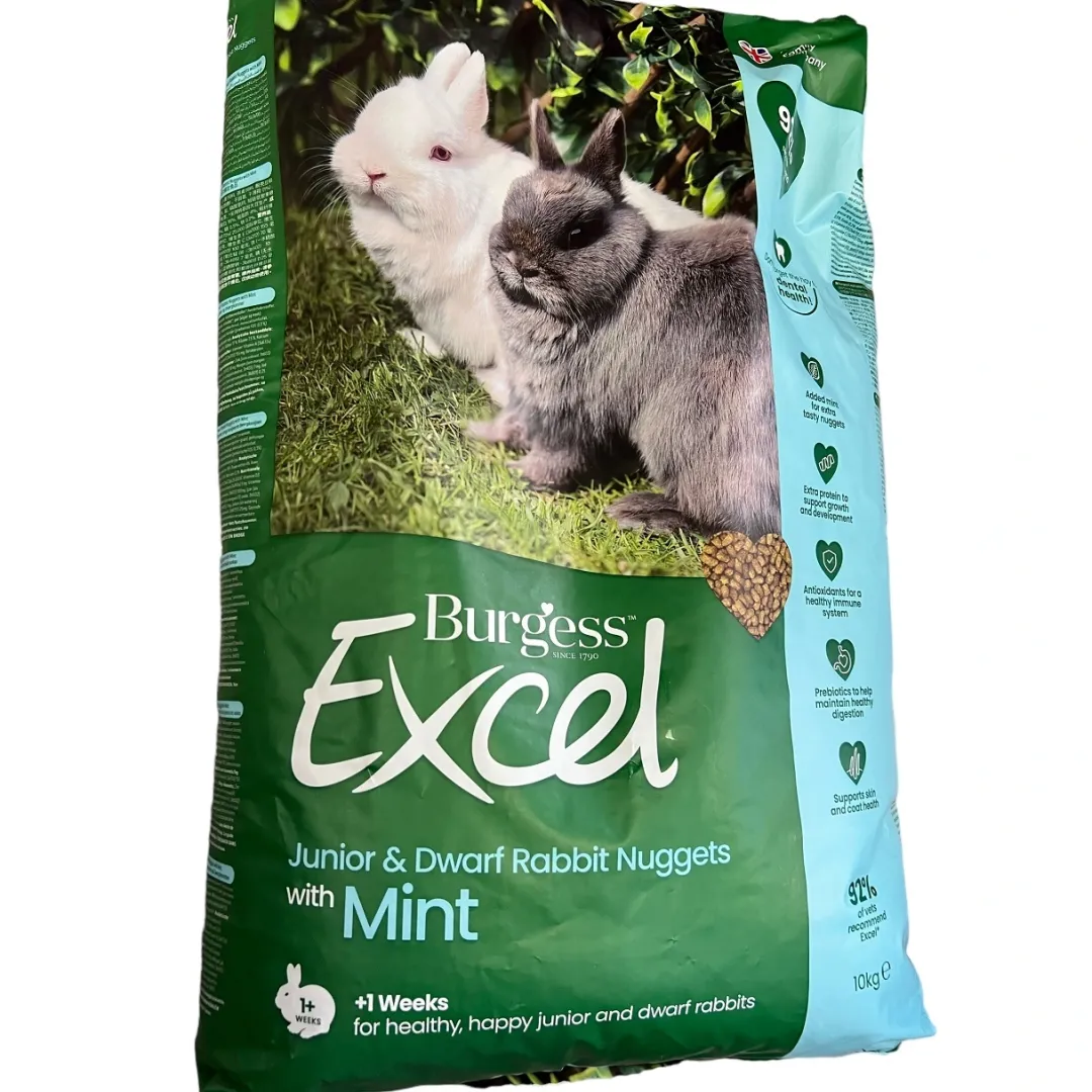Discount Excel Junior & Dværg Kanin Mint 10 kg - unge kaniner Foder & Snack Til Gnavere & Kanin