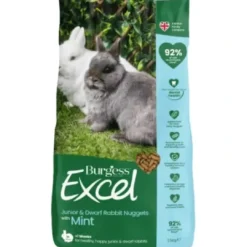 Discount Excel Junior Kaninfoder 1,5 kg - Til junior og dværgkaniner med mint Foder & Snack Til Gnavere & Kanin
