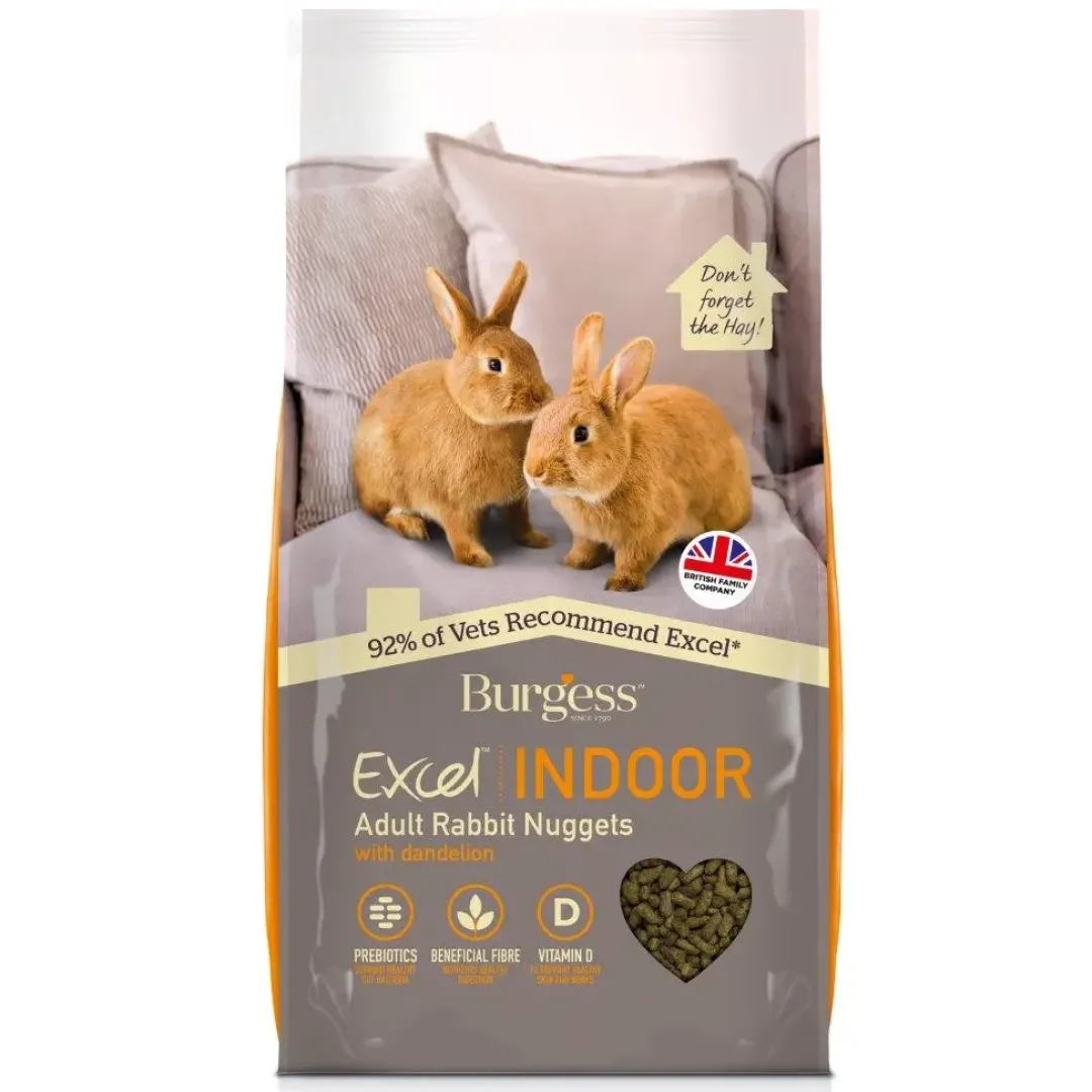 Best Excel Kanin Indoor 10 kg - fuldfoder til indendørs kaniner Foder & Snack Til Gnavere & Kanin