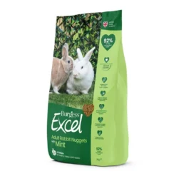 Discount Excel Rabbit Adult 3 kg - Fuldfoder til voksne kaniner med mint Foder & Snack Til Gnavere & Kanin