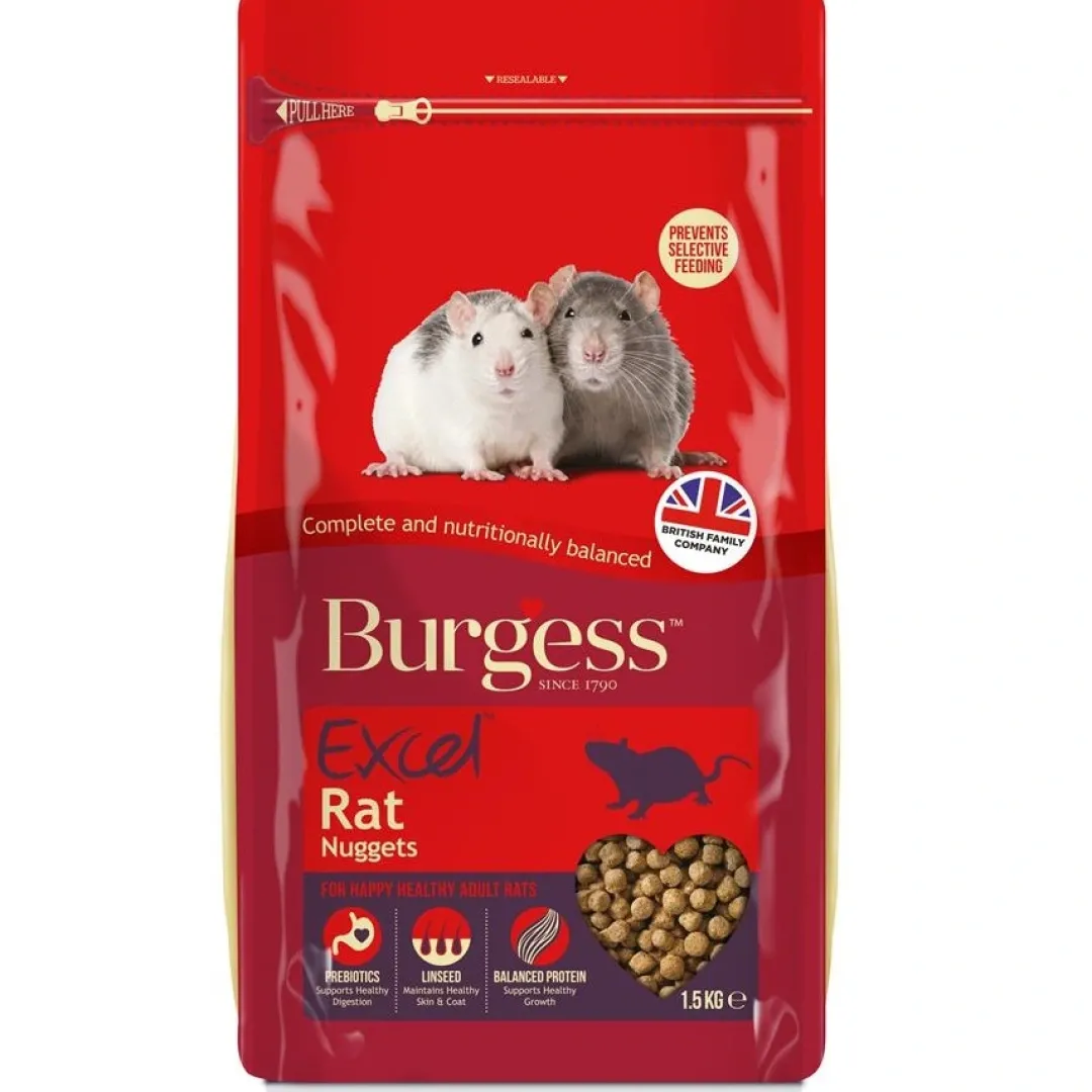 Excel Rotte Luksus Fuldfoder 1,5 kg Foder & Snack Til Gnavere & Kanin