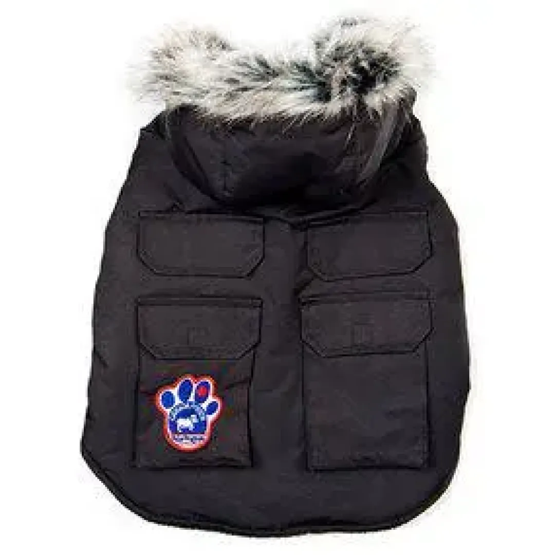 Hot Canada Pooch Everest explorer Hundejakke Sort 60 cm nr 24 Hundetøj Til Hvalpe - Varme Dækkener Og Sko Til Trygge Gåture|Hundetøj Til Alle Hunde Med Varme Dækkener Og Sko