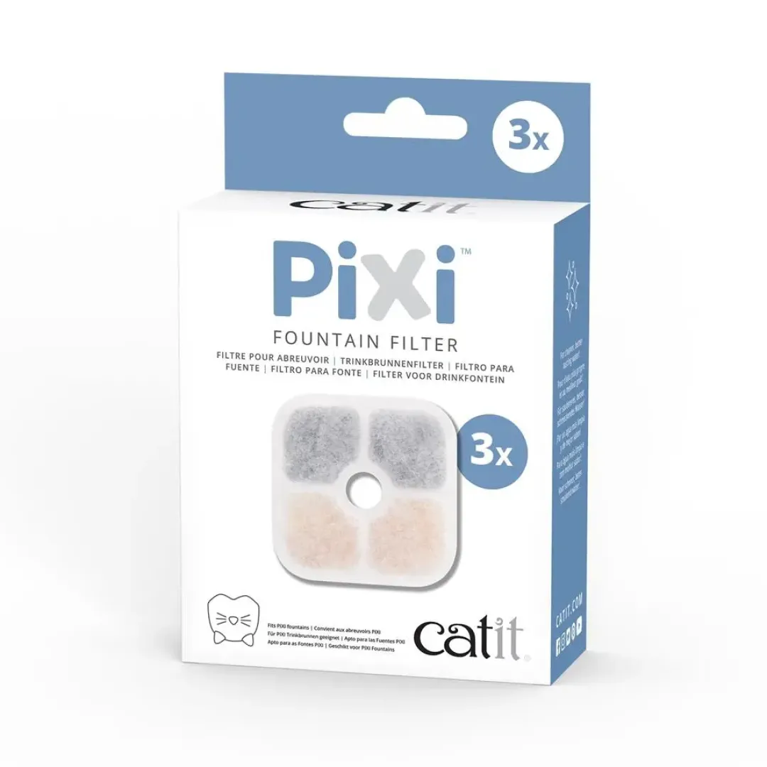 New Pixi Filter til Drikkefontæne 3 stk Mad- Og Vandskåle Til Katte|Killingeskåle - Mad- Og Vandskåle Til Killinger